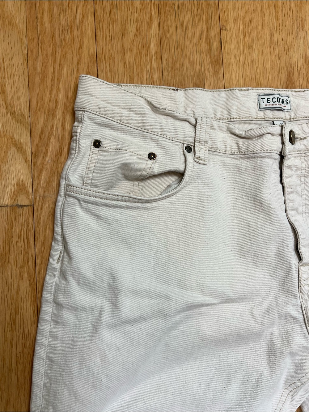 Tecovas Men's White Straight Leg Western Stretch Denim Jeans - Picture 5 of 13